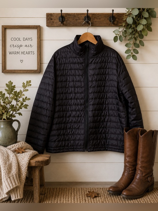 The Unbranded Brand Jackets & Blazers - Women’s Black Puffer Jacket/Mid length/XXL